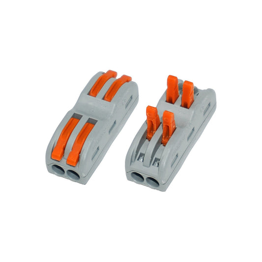 2-Way Pass-Through Reusable Splicing Wire Connectors