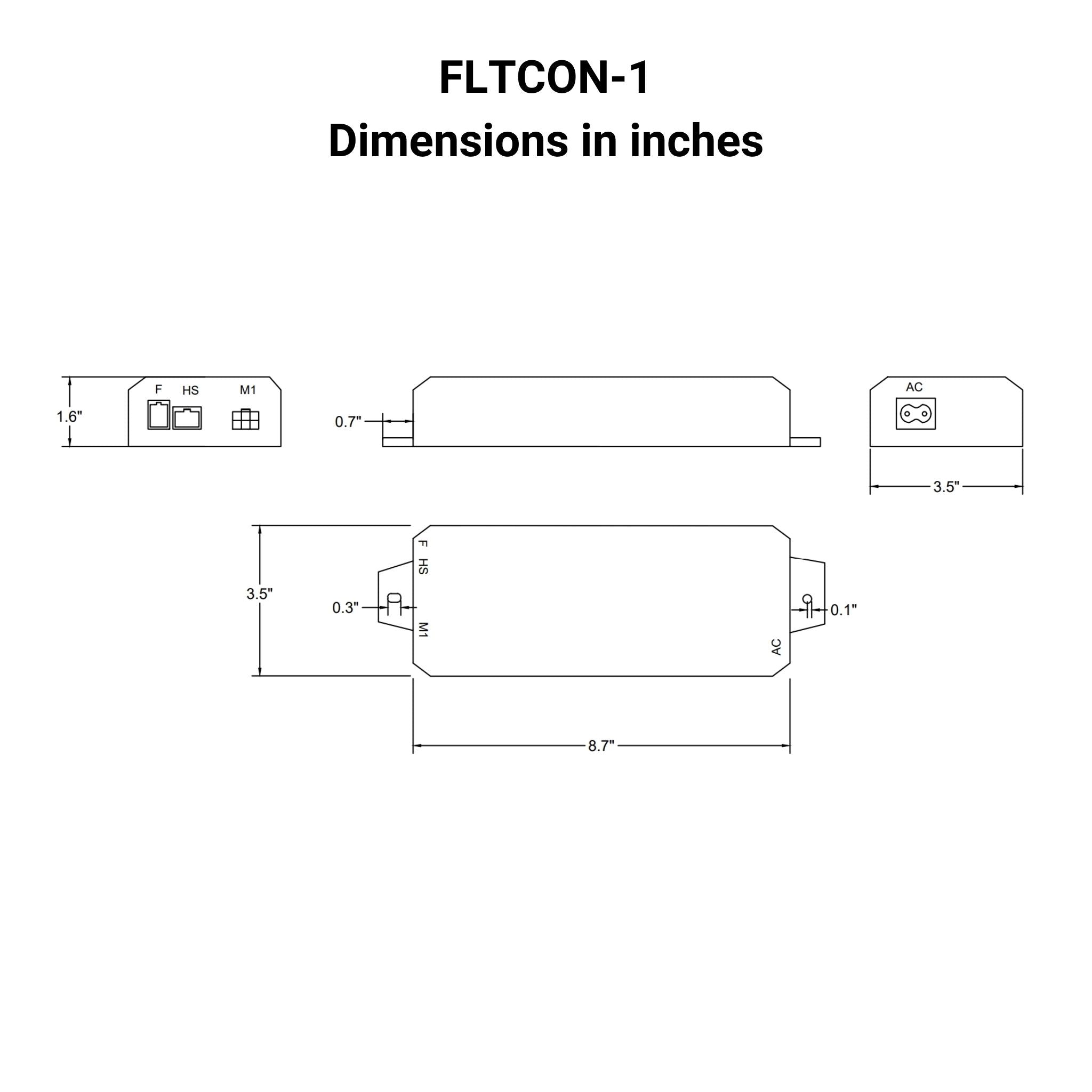 110 VAC - 24 VDC - One Channel Hall Effect Control Box with Presets